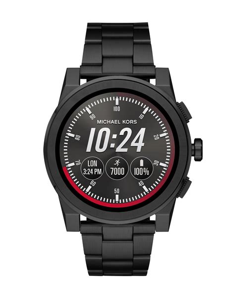 michael kors black automatic watch|Michael Kors smartwatch for men.